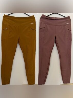 2 pairs Eddie Bauer leggings - L